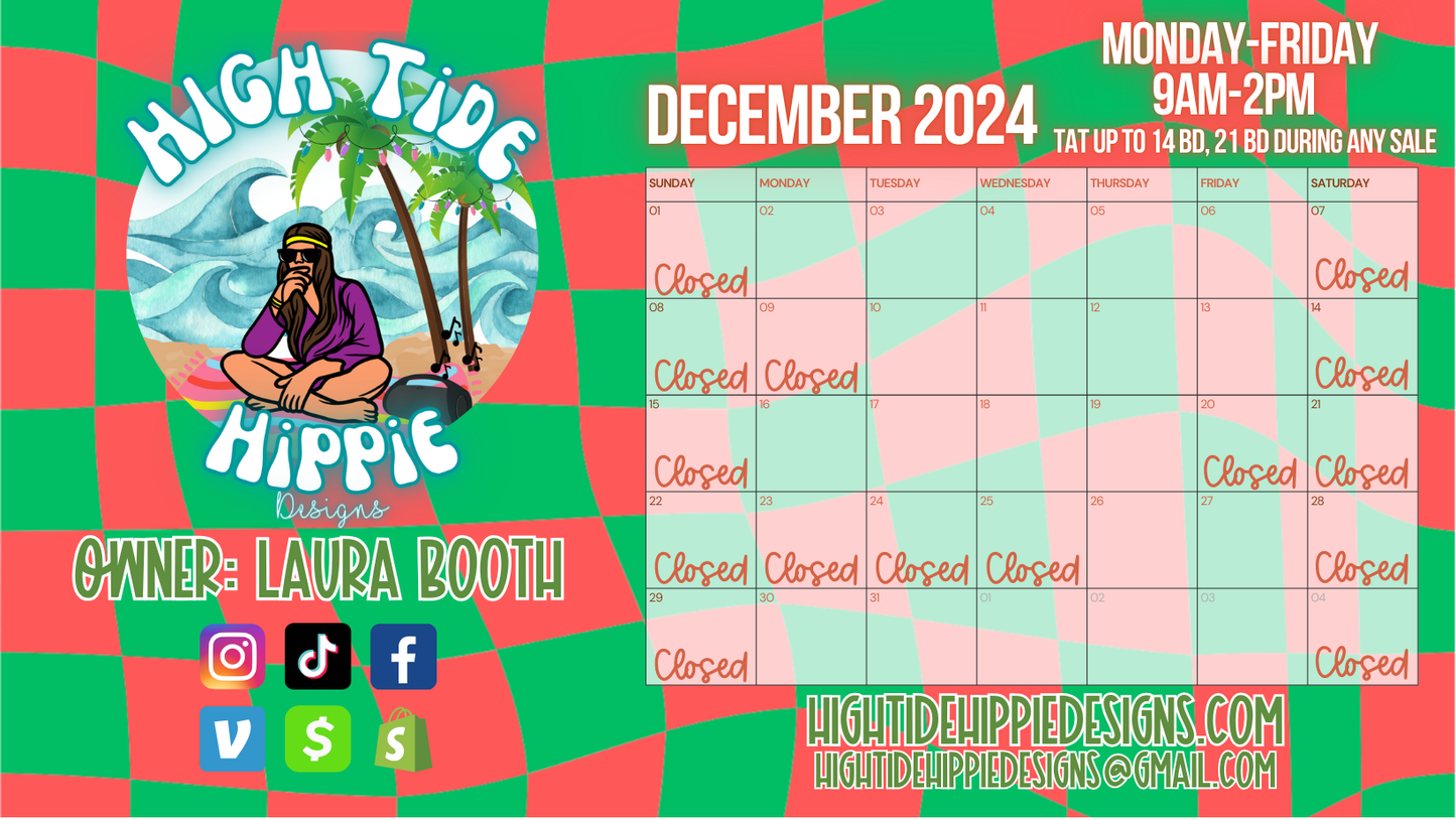 Monthly Editable Calander-Cover Photo