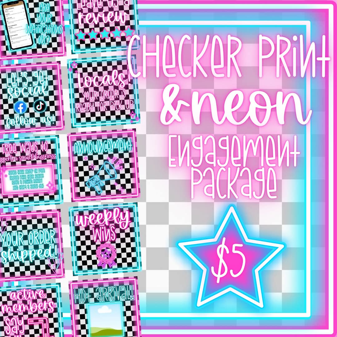 Checker Print & Neon