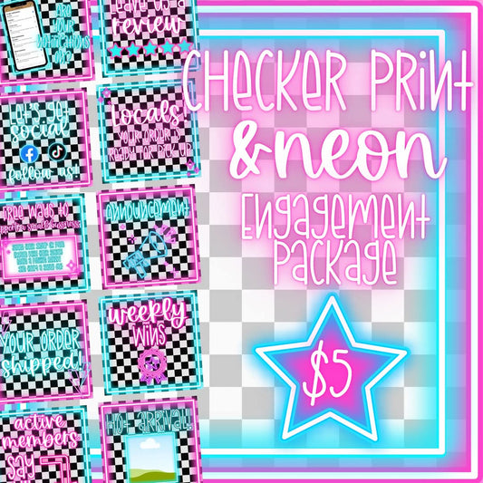 Checker Print & Neon
