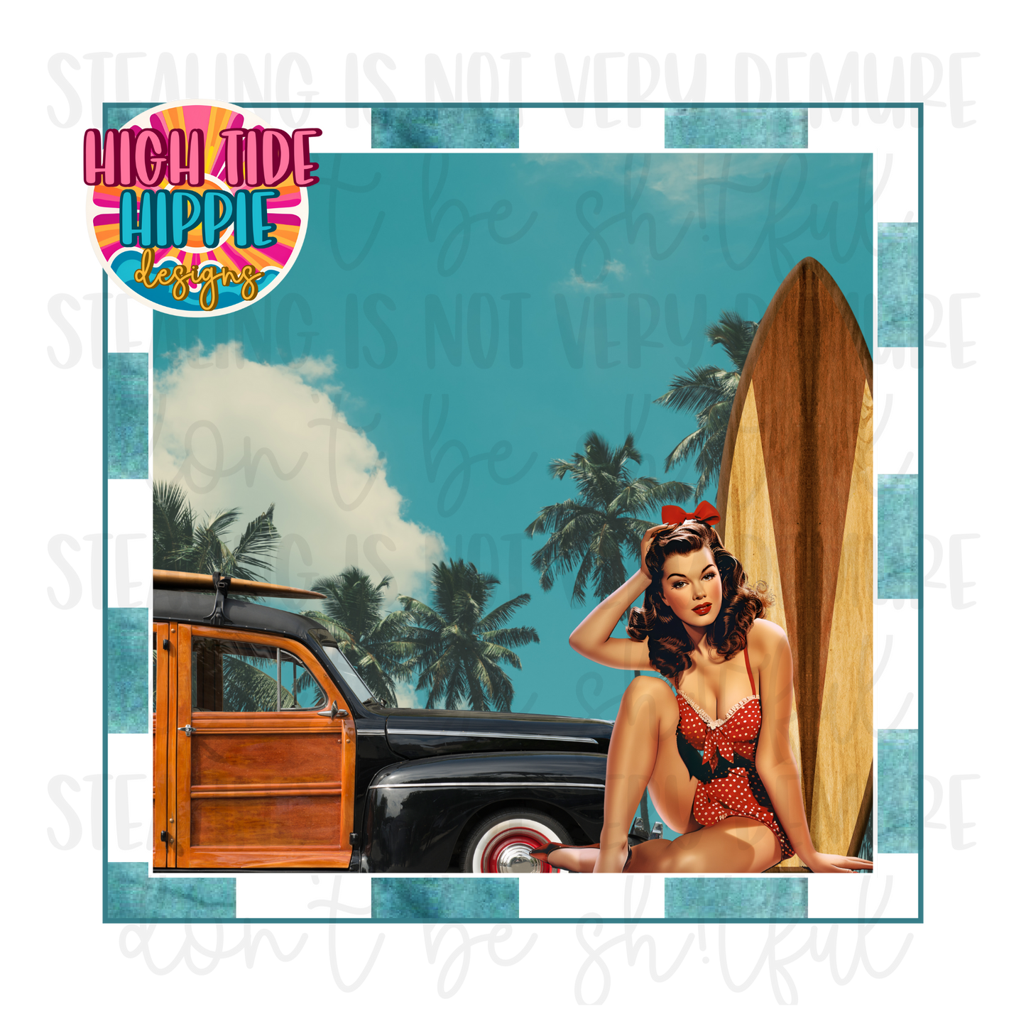 Vintage Beach PNG DIGITAL DOWNLOAD