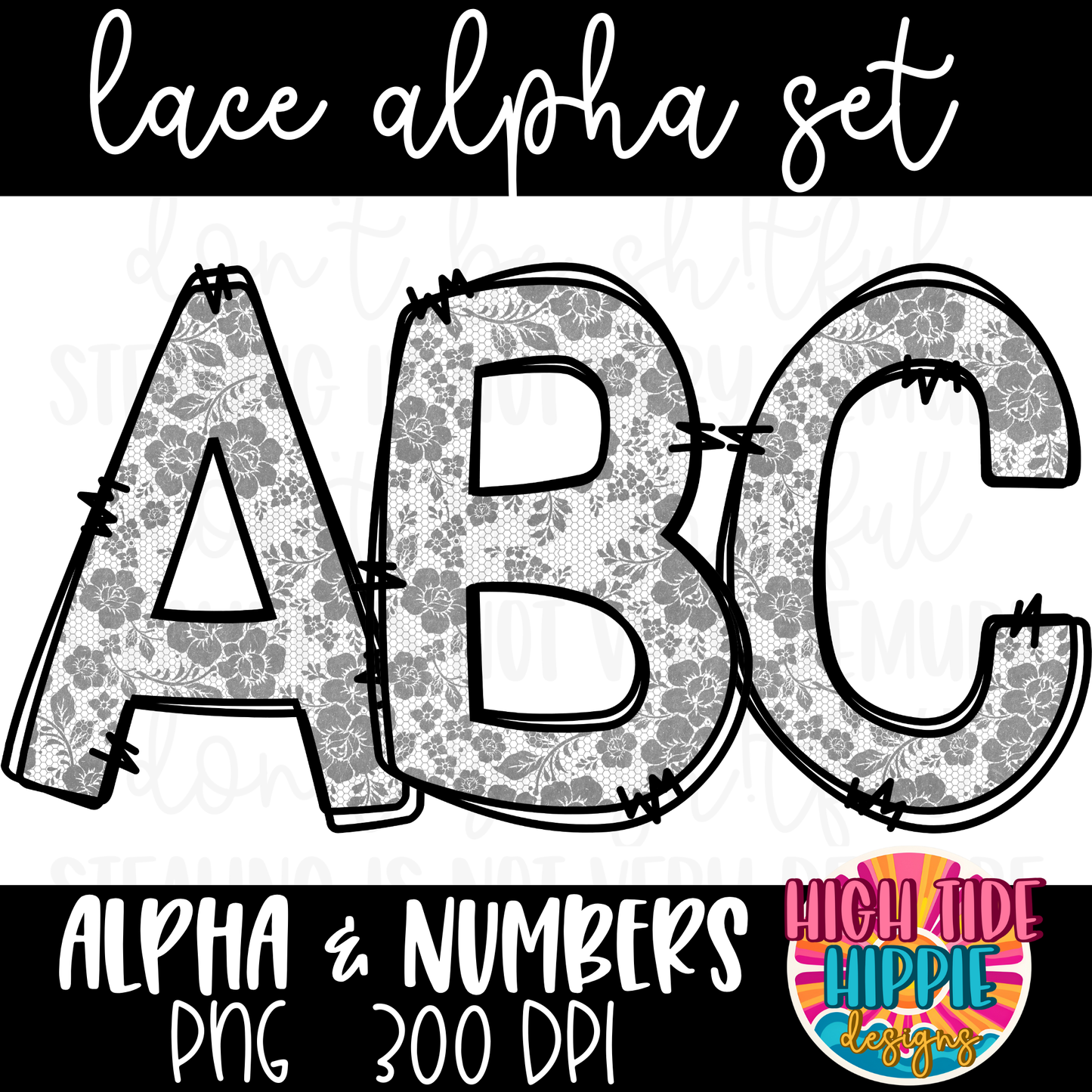 Lace Alpha Set PNG DIGITAL DOWNLOAD