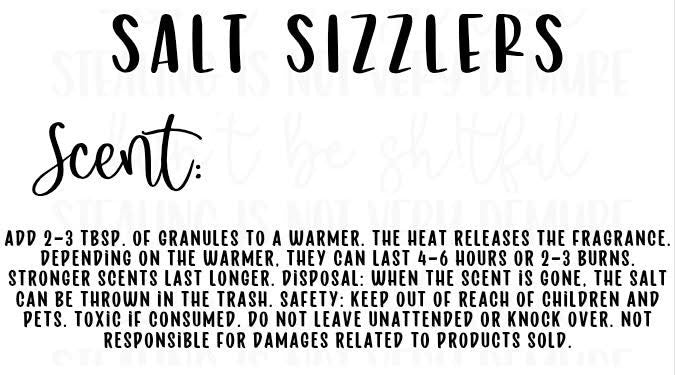 Salt Sizzler Scent & Warning