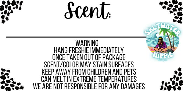 Leopard Print Warning and Scent Label