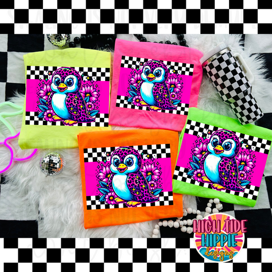 Neon Penguin PNG DIGITAL DOWNLOAD