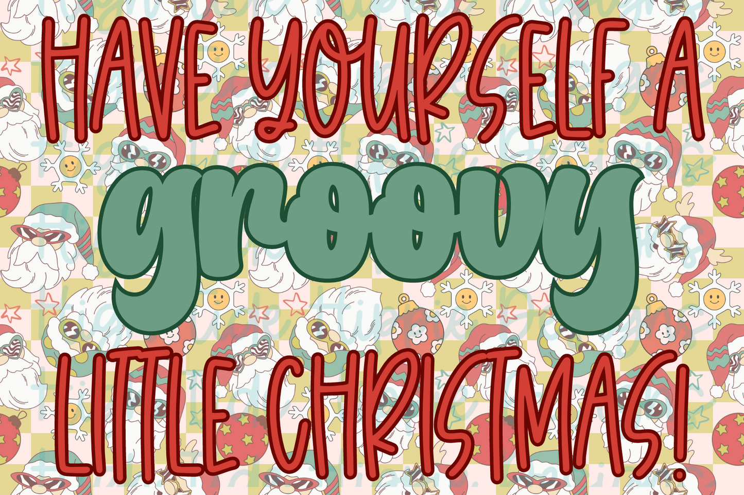 Groovy Little Christmas Thank You Cards