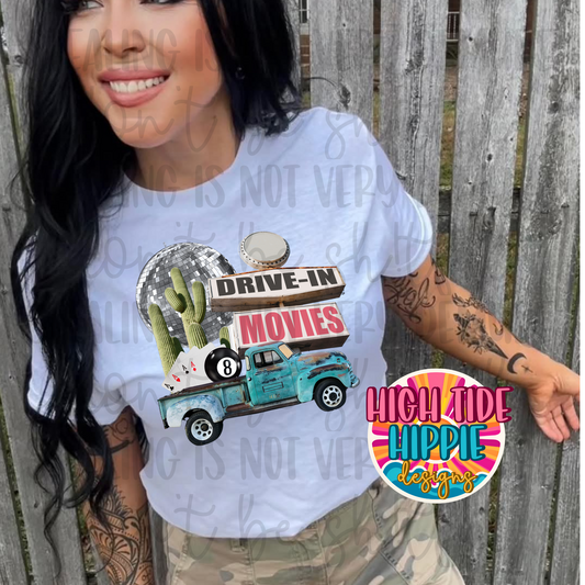 Drive-In Collage PNG DIGITAL DOWNLOAD