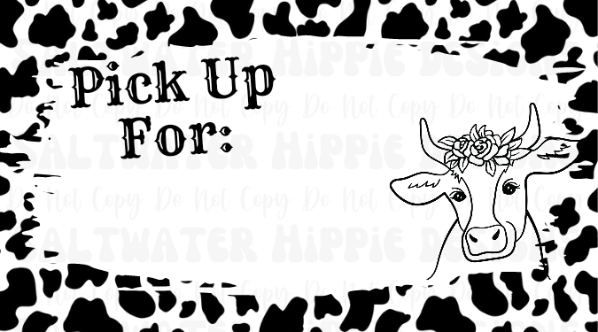 Pick Up Cow Print