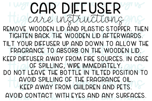 Car Diffuser Care