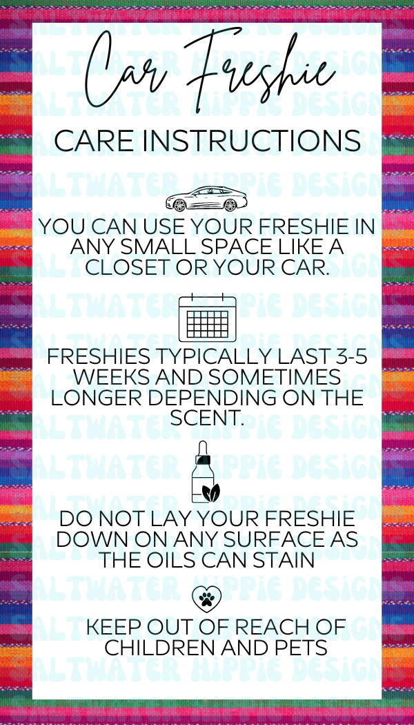 Car Freshie Care Card SERAPE