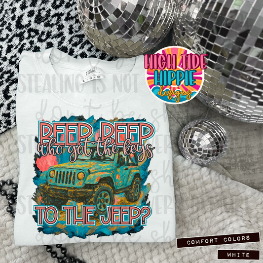 Beep Beep. Who got the keys to the jeep? PNG DIGITAL DOWNLOAD