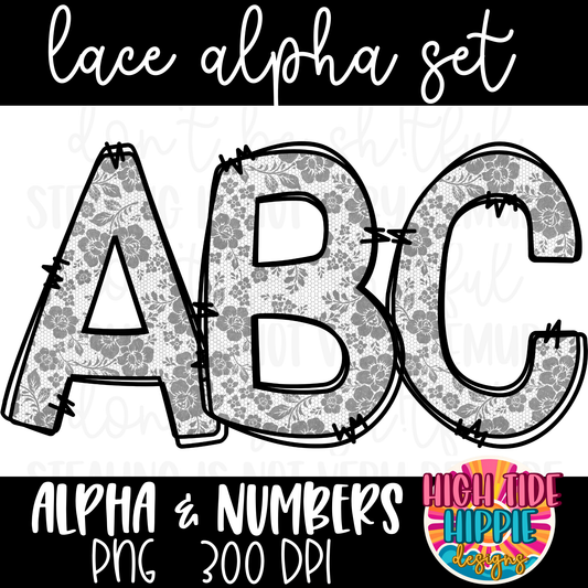 Lace Alpha Set PNG DIGITAL DOWNLOAD