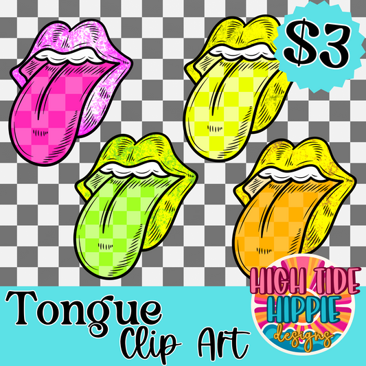 Tongue Clip Art Bundle