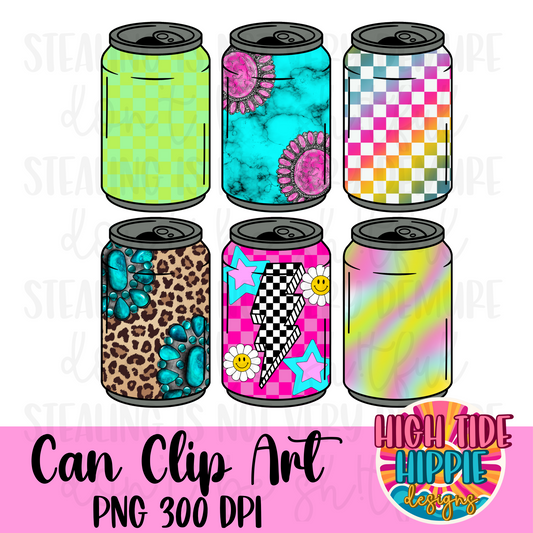 Funky Can Clip Art Bundle
