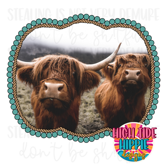 Highland Cow Buddies PNG DIGITAL DOWNLOAD
