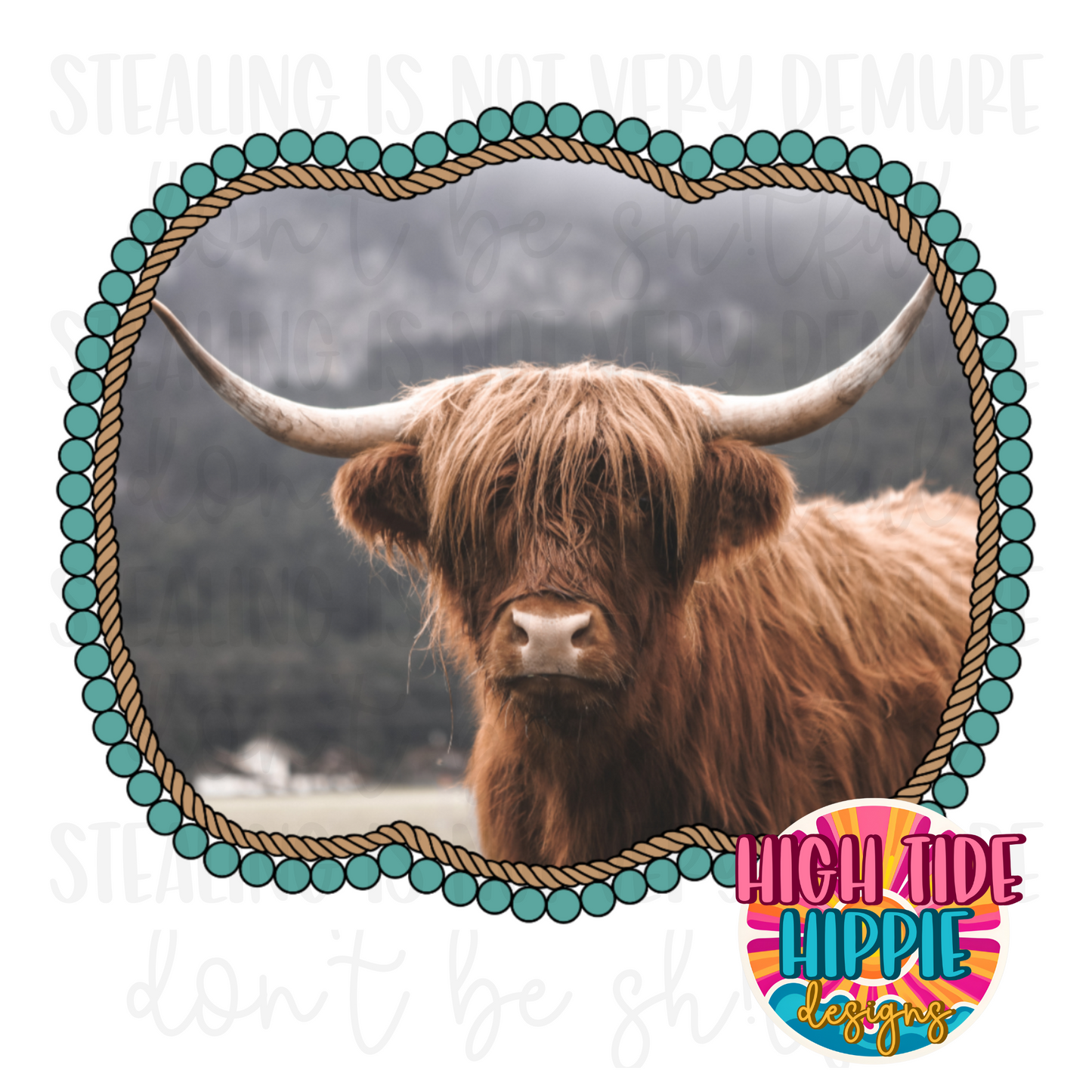 Highland Cow PNG DIGITAL DOWNLOAD