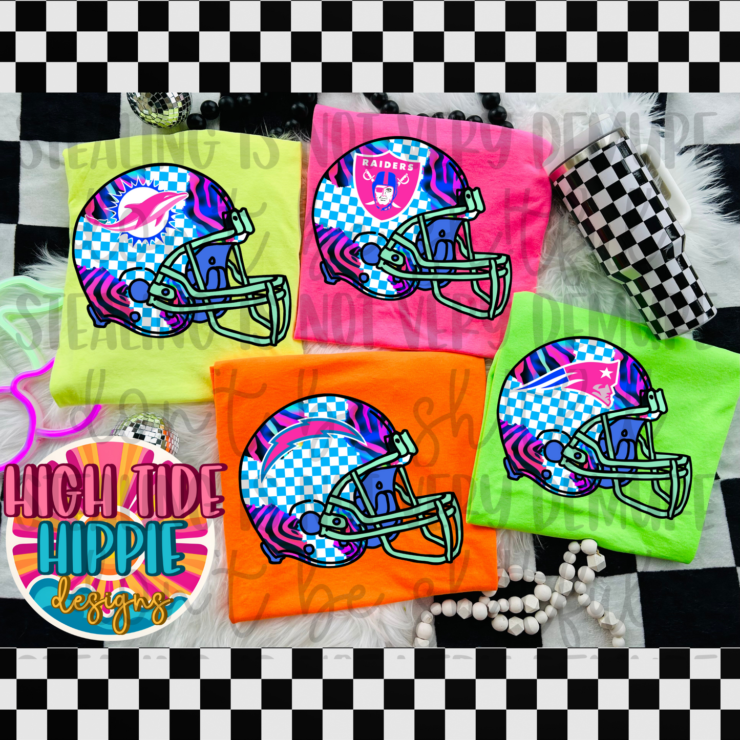 Neon Football Helmet