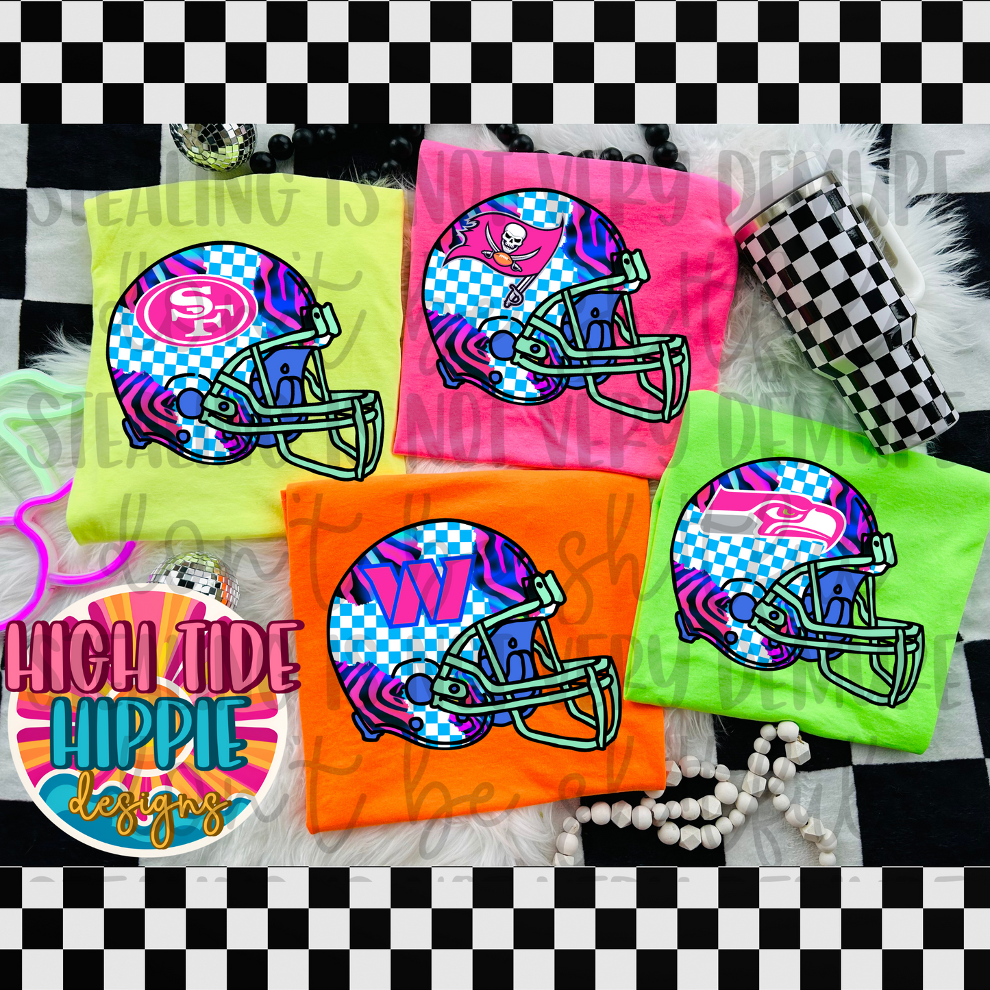 Neon Football Helmet