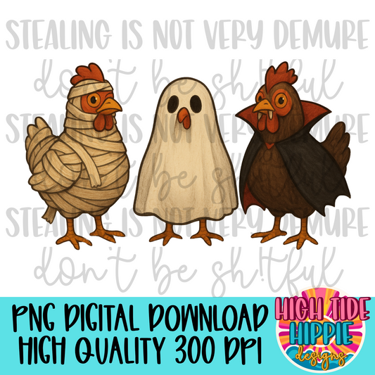 Spooky Chickens PNG DIGITAL DOWNLOAD