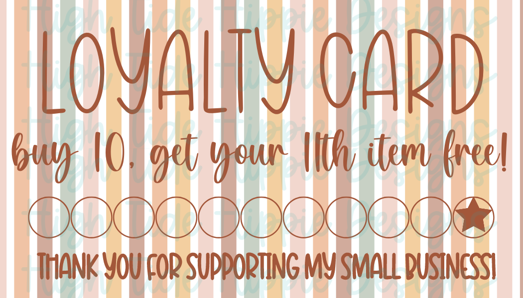 Boho Stripe Loyalty Card