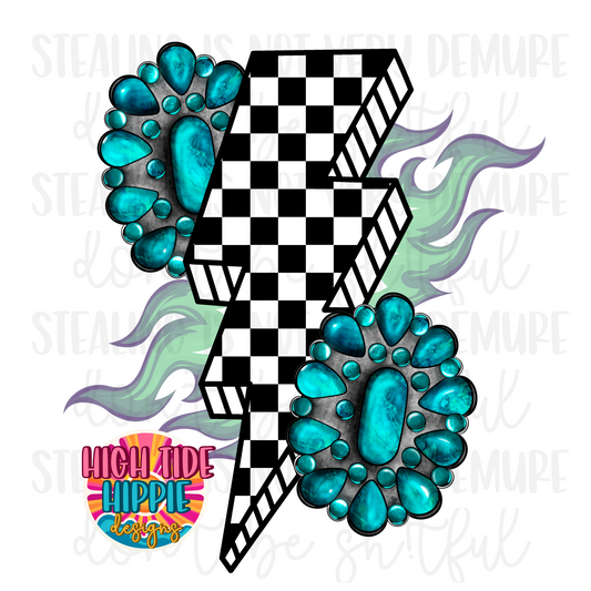 Lightening Bolt Concho PNG DIGITAL DOWNLOAD