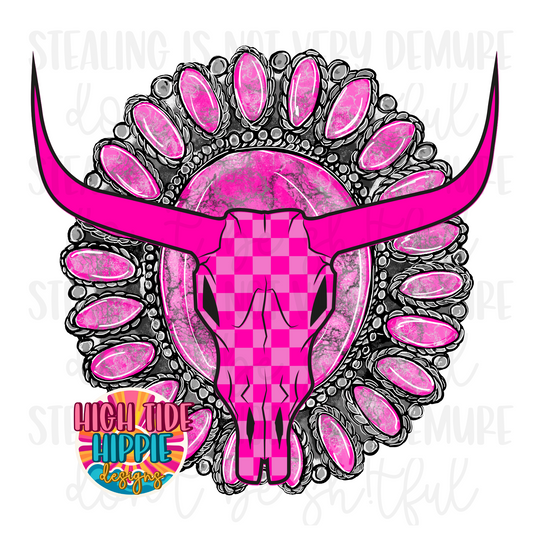 Bull Skull Concho PNG DIGITAL DOWNLOAD
