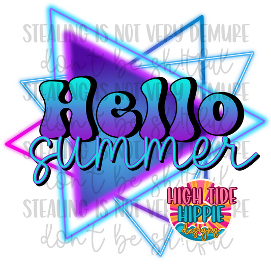 Hello Summer PNG DIGITAL DOWNLOAD