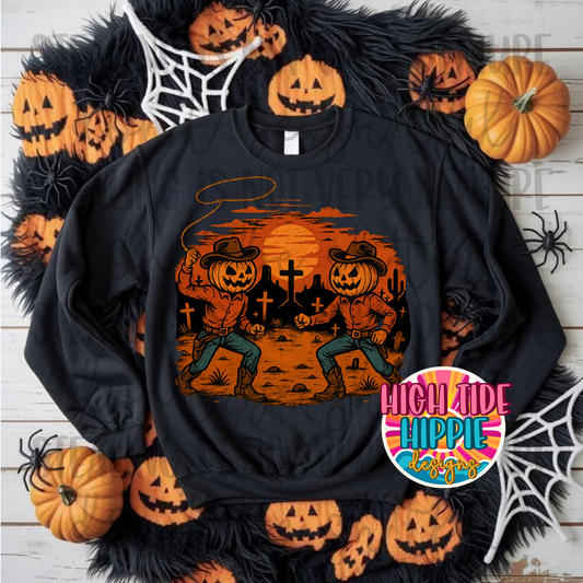 Cowboy Pumpkin Duel PNG DIGITAL DOWNLOAD