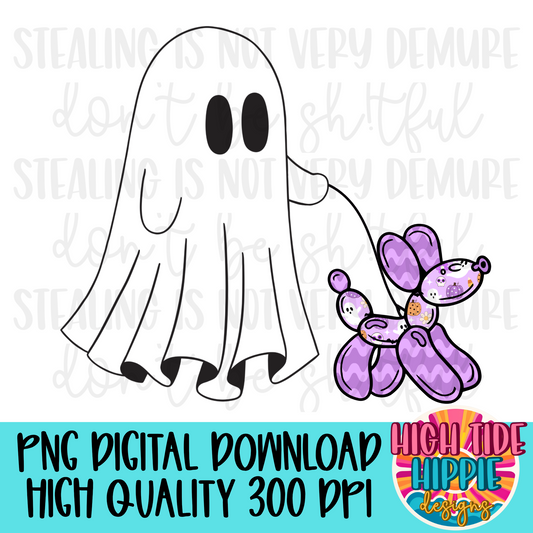 Ghost Balloon Dog PNG DIGITAL DOWNLOAD