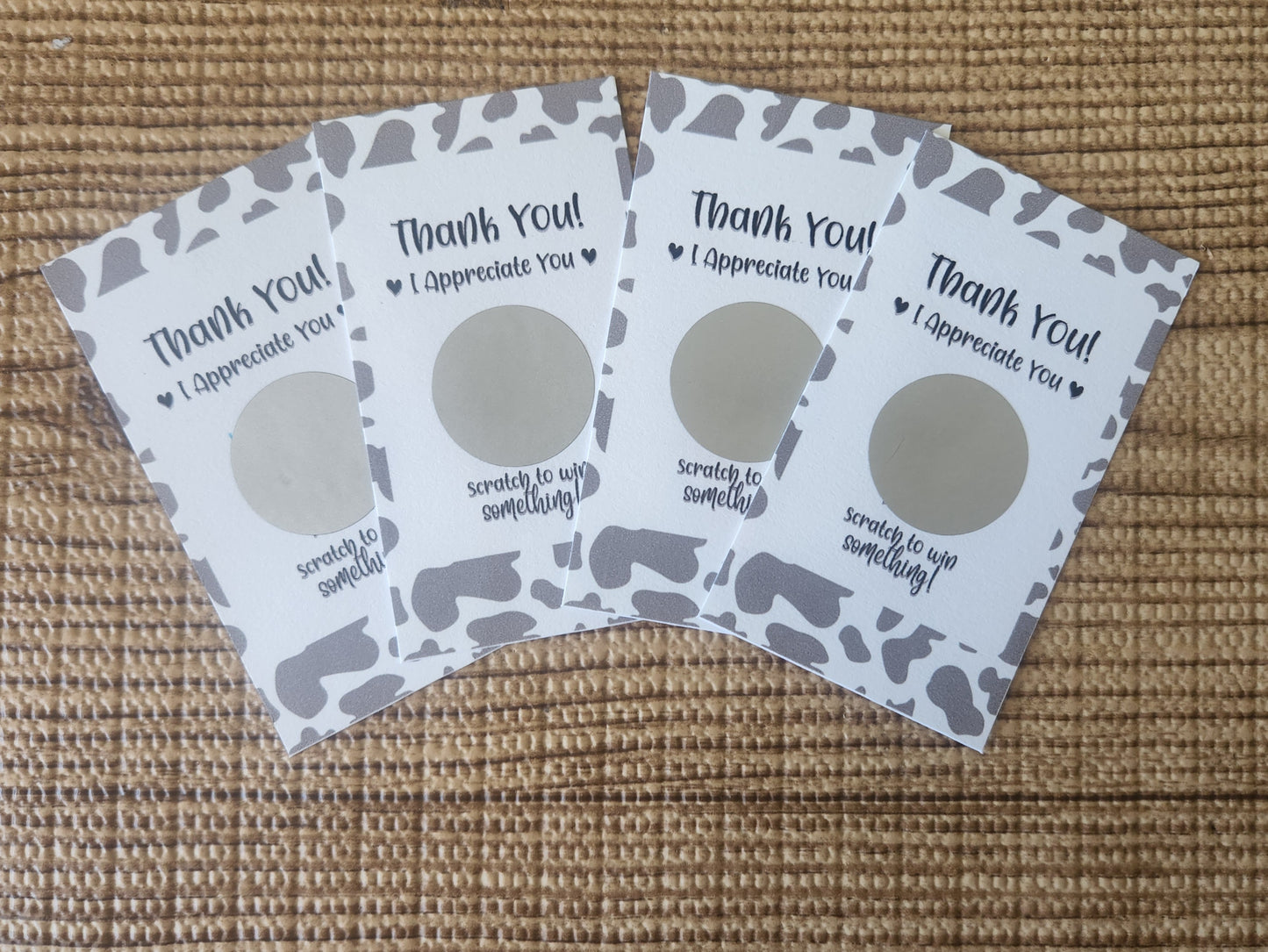 Scratch Off Thank You Cards