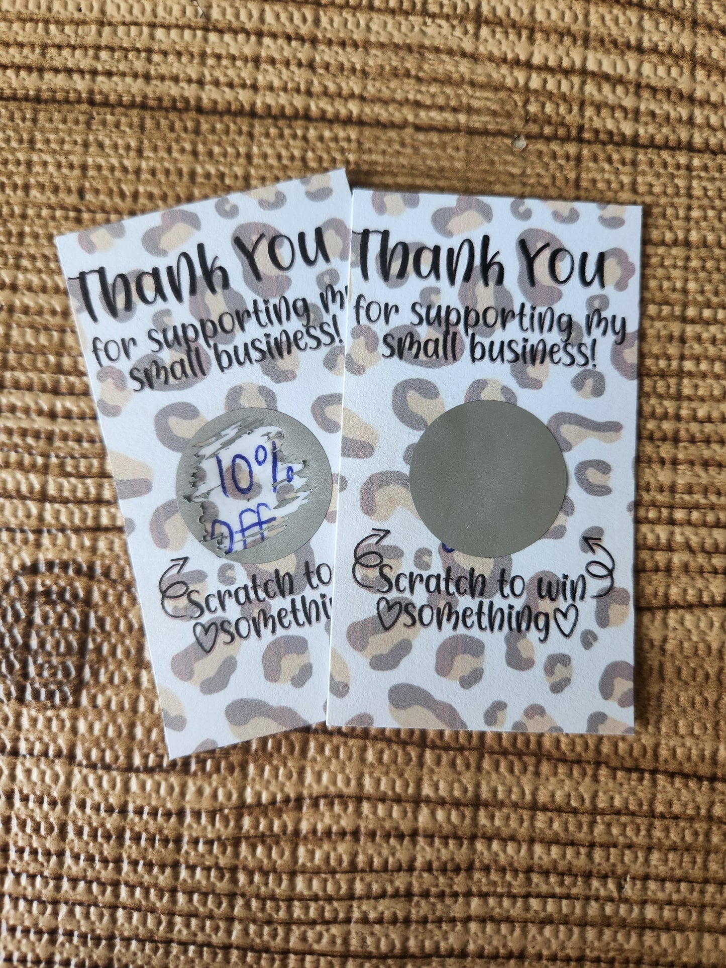 Scratch Off Thank You Cards