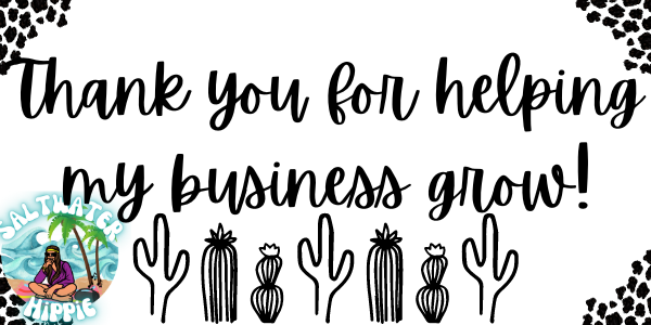 Thank You For Helping My Business Grow! Label